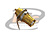CONECTOR IEC 169-13 TIPO 1.6/5.6 FÊMEA RETO PAINEL COM ATERRAMENTO