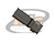 CONECTOR F MACHO RETO CABO RGC-59 COMPRESSÃO