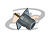 CONECTOR N 50 OHMS FÊMEA RETO PAINEL BASE QUADRADA 25,4 MM