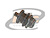 CONECTOR N 50 OHMS FÊMEA RETO CABO PAINEL CRIMPAGEM RG-58 SEM BUCHA DE CRIMPAGEM