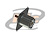 CONECTOR UHF FÊMEA RETO PAINEL BASE QUADRADA 25,40MM