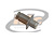 CONECTOR UHF FÊMEA RETO CABO PAINEL PRENSA CABO RG-213 BASE QUADRADA 25,4 MM