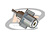 CONECTOR UHF FÊMEA RETO CABO PAINEL CRIMPAGEM RG-174 PINO FIXO BASE QUADRADA 25,40MM