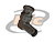 ADAPTADOR BNC 50 OHMS MACHO X FÊMEA ANGULAR