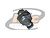 CONECTOR BNC 50 OHMS FÊMEA RETO CABO PAINEL PRENSA CABO 0.3/1.9 BASE SEXTAVADA ANEL ORING
