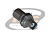 CONECTOR BNC 50 OHMS FÊMEA RETO CABO PAINEL CRIMPAGEM RGC-213 ROSCA TOTAL COM DUAS PORCAS