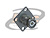 CONECTOR BNC 50 OHMS MACHO RETO PAINEL BASE QUADRADA 25,4MM