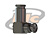 CONECTOR BNC 50 OHMS MACHO ANGULAR CABO PRENSA CABO RGC-213