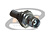 CONECTOR TNC FÊMEA RETO CABO PAINEL CRIMPAGEM RG-58 PINO FIXO CRIMP ROSCA E 2 PORCAS